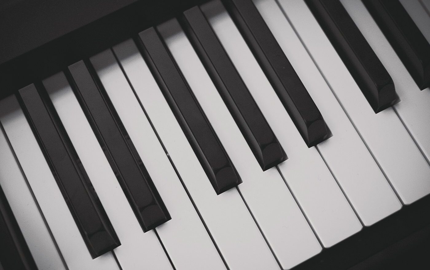 Closeup of piano keys used for beginner piano lessons in Kelowna